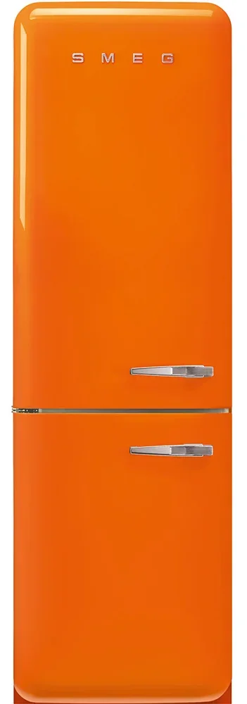 SMEG FAB32LOR6 Отдельностоящий двухдверный холодильник, стиль 50-х годов, 60 см, оранжевый, No-Frost