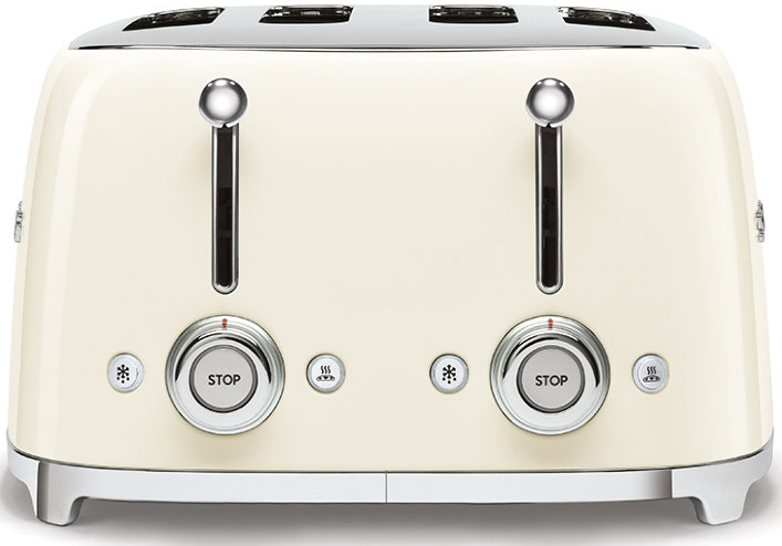 Тостер на 4 ломтика кремовый SMEG TSF03CREU